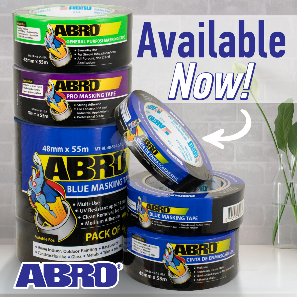 ABRO® New Masking Tape Line / Now Available on Amazon