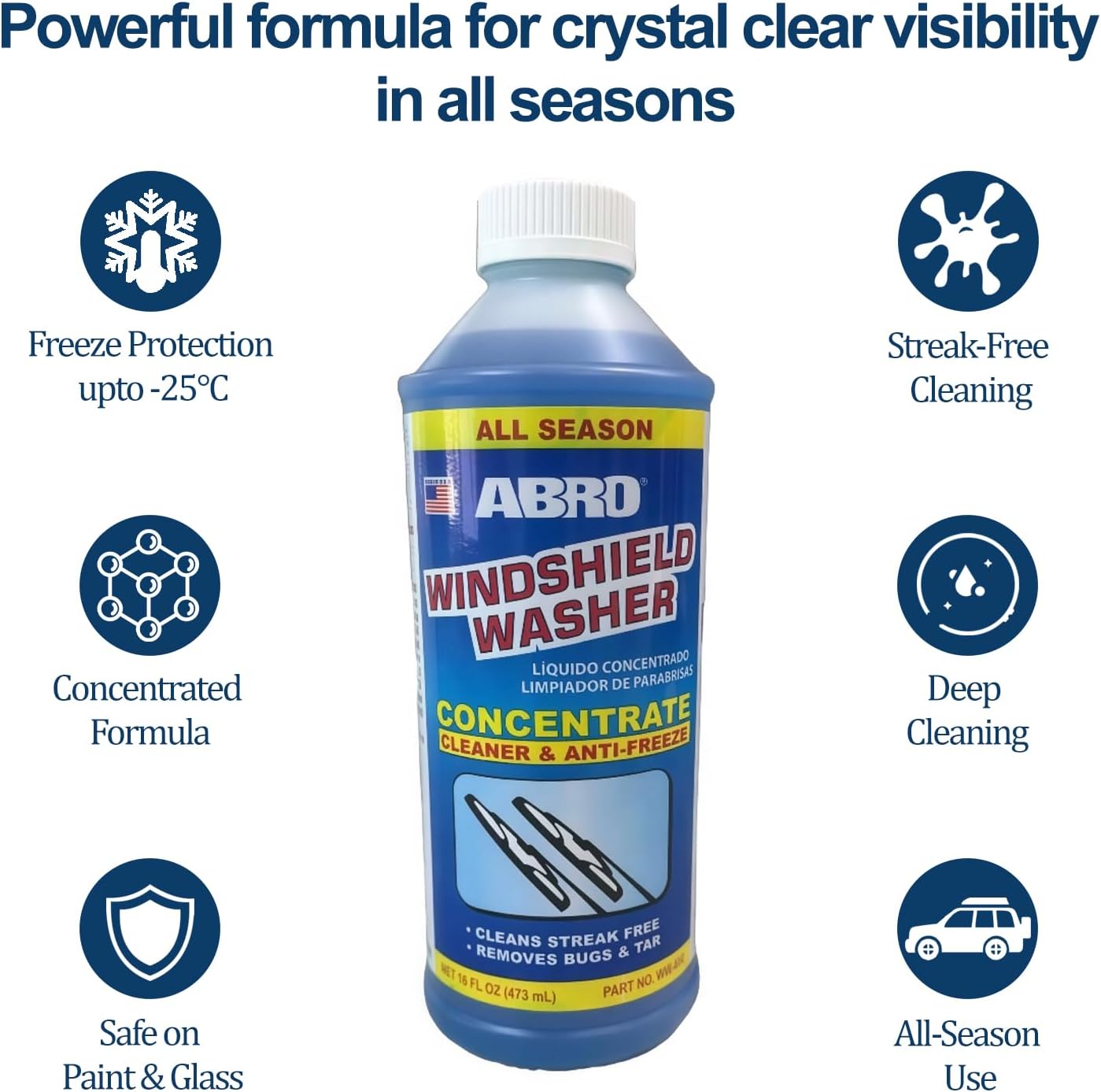 ABRO Windshield Washer Concentrate – All Season