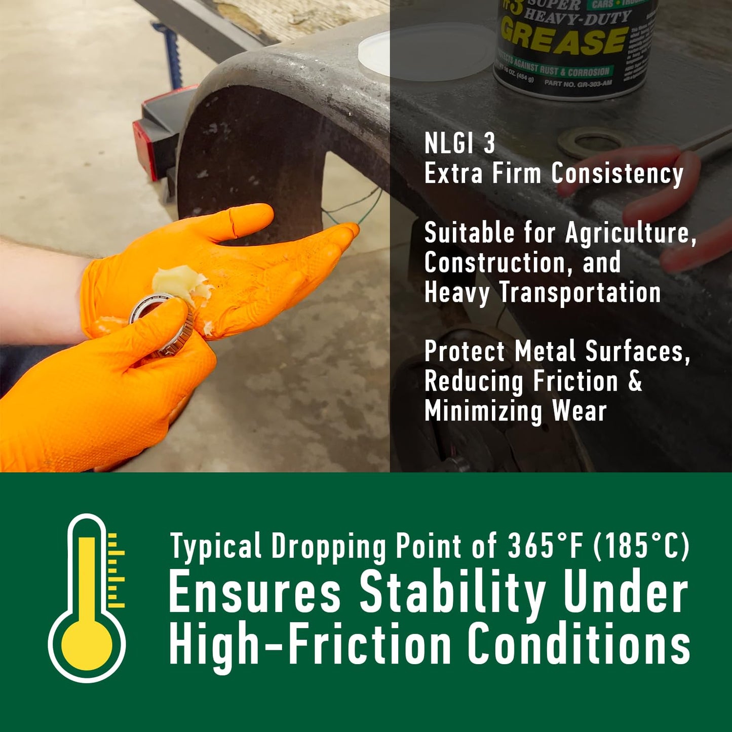 ABRO #3 Heavy-Duty Wheel Bearing Grease