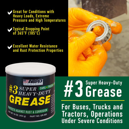 ABRO #3 Heavy-Duty Wheel Bearing Grease