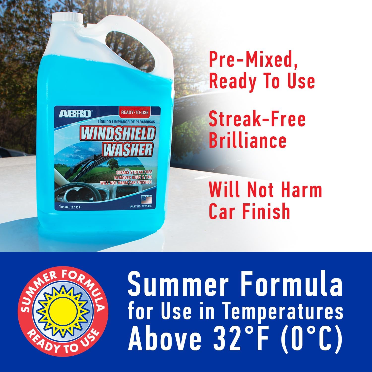 ABRO Windshield Washer Fluid – Ready to Use
