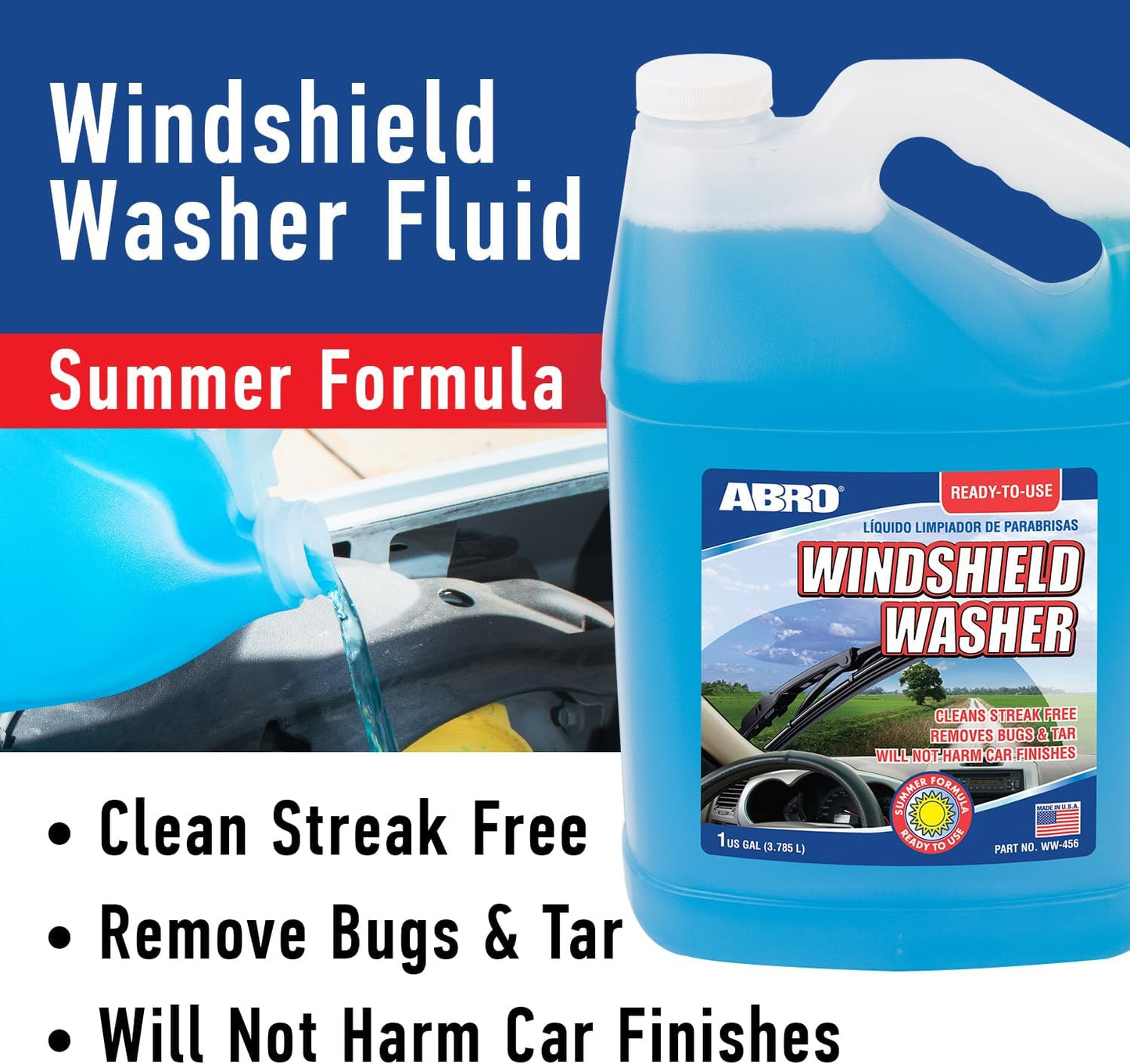 ABRO Windshield Washer Fluid – Ready to Use