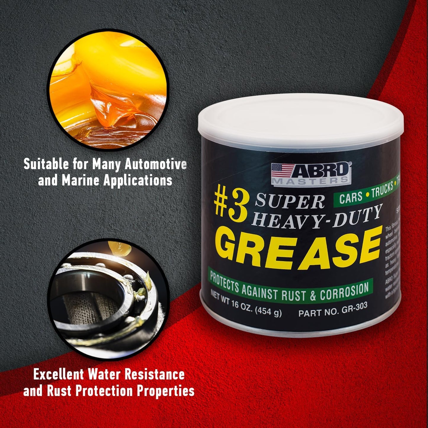 ABRO #3 Heavy-Duty Wheel Bearing Grease