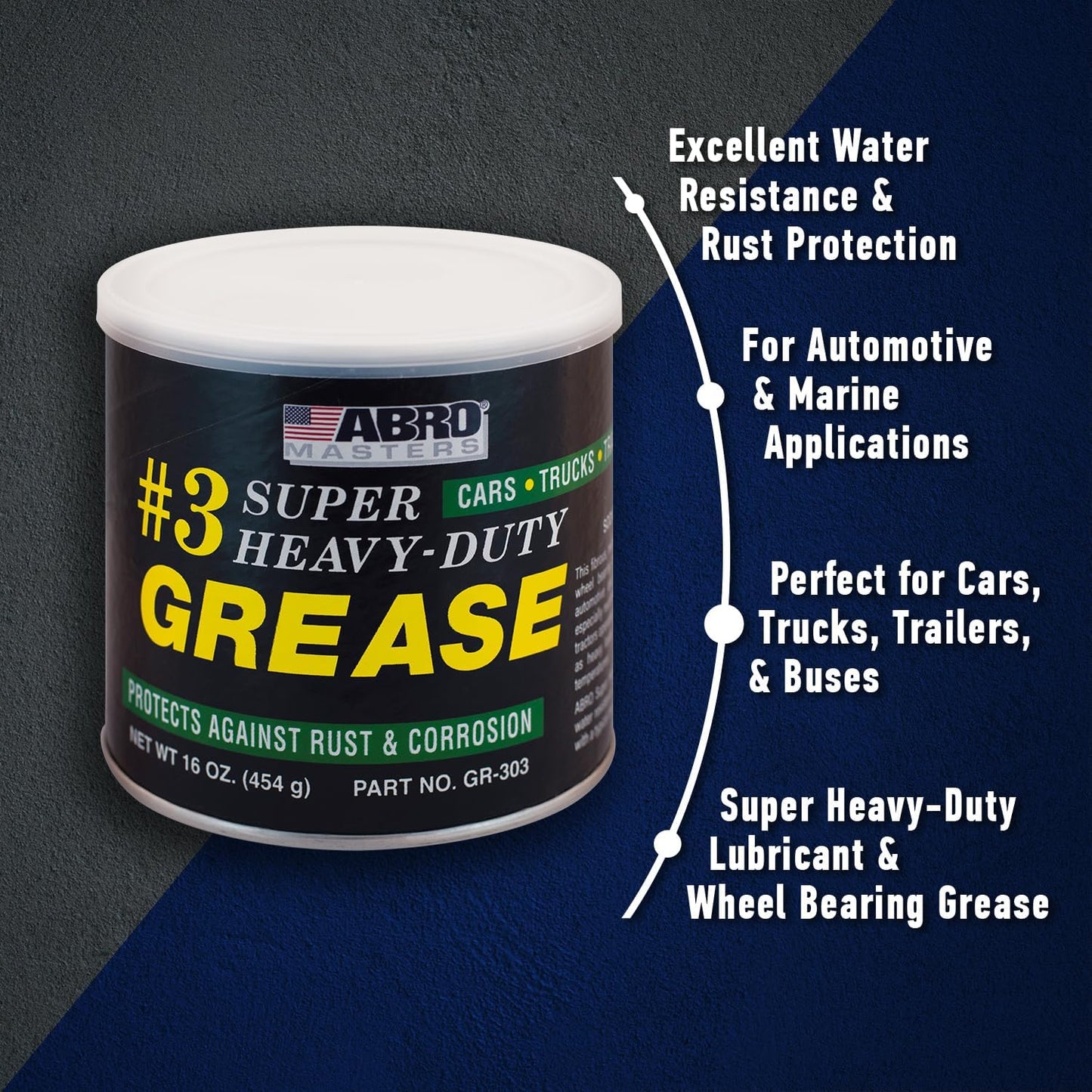 ABRO #3 Heavy-Duty Wheel Bearing Grease