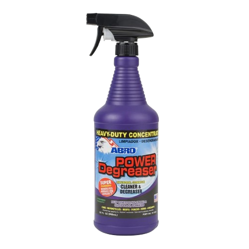 Purple spray bottle of ABRO Power Degreaser 